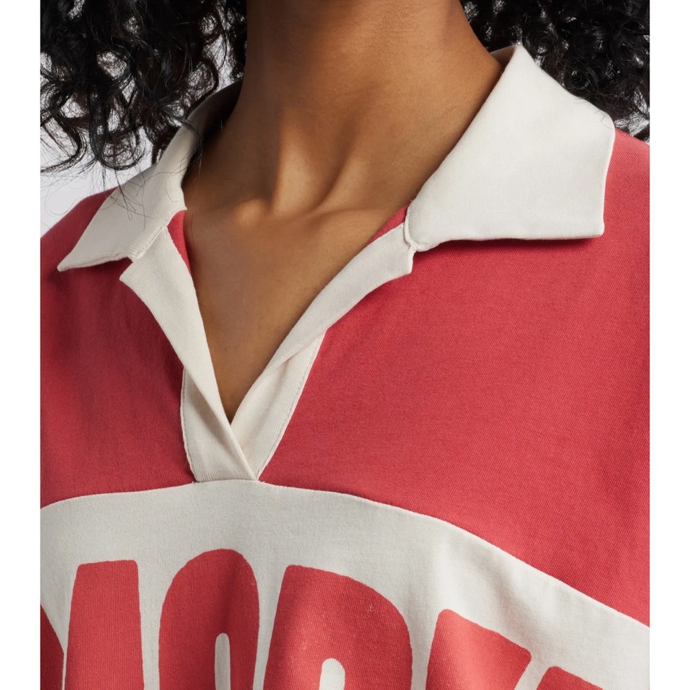 Daydreamer Amore Stripe Cotton Graphic Rugby Long Sleeve Pullover Size XL NWT - Picture 4 of 8